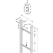 Niedax - Kabelleiter Steigetrasse STUC 60/205 F − 5 Meter