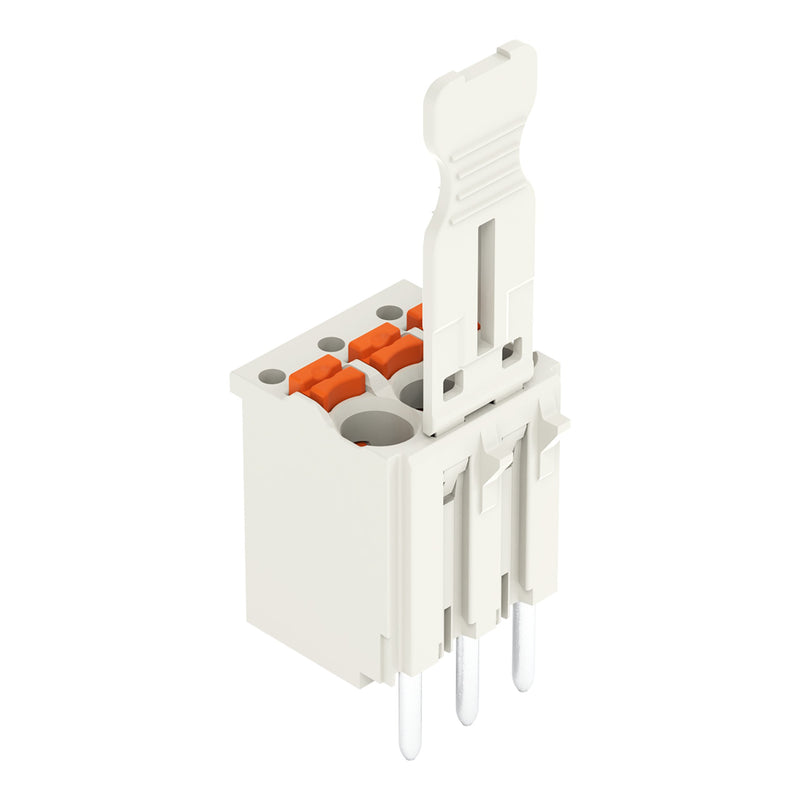 WAGO - Leiterplattensteckverbinder 1-Leiter-THT-Federleiste 2091-1153 CAGE CLAMP,lichtgrau − 100 Stück
