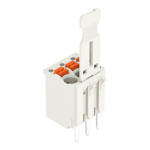 WAGO - Leiterplattensteckverbinder 1-Leiter-THT-Federleiste 2091-1153 CAGE CLAMP,lichtgrau − 100 Stück