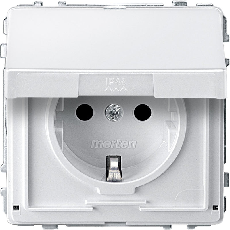 Merten - Steckdose SCHUKO-Steckdose pws MEG2310-7219 Klappdeckel