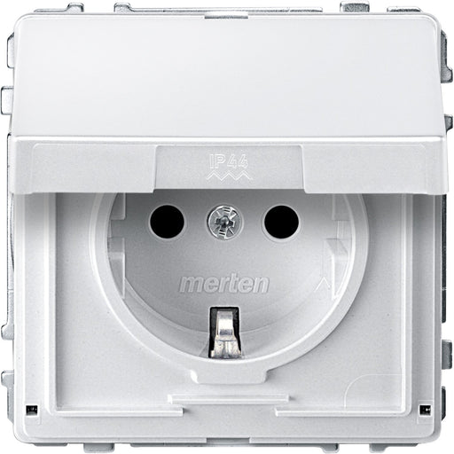 Merten - Steckdose SCHUKO-Steckdose pws MEG2310-7219 Klappdeckel