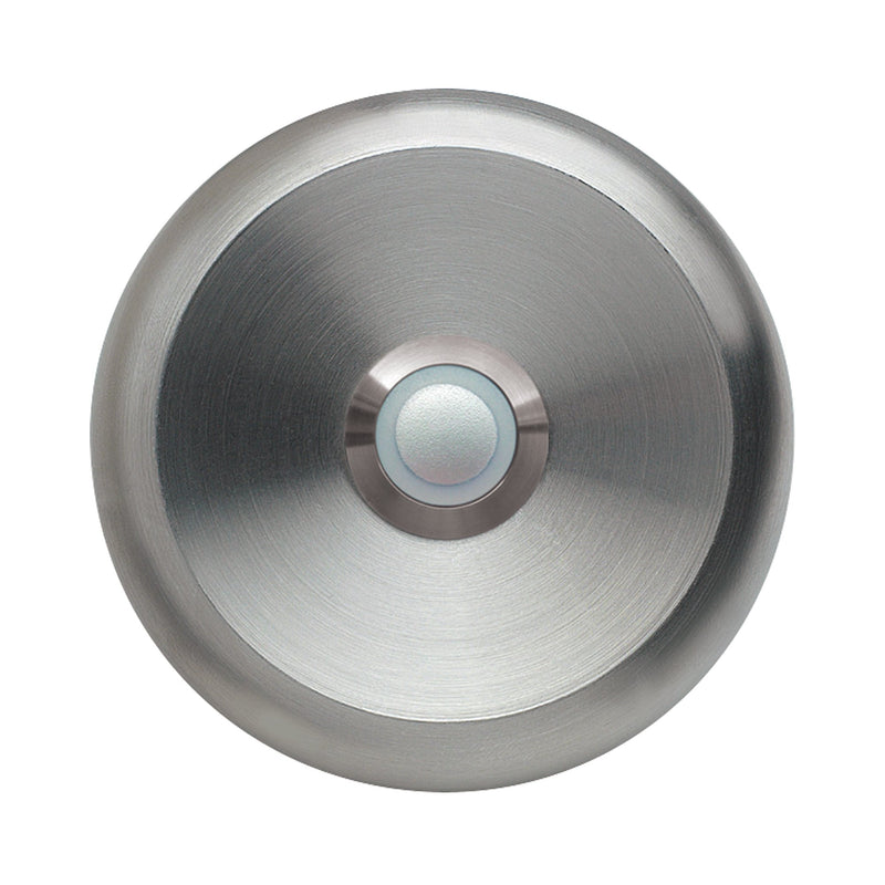 Grothe - Klingeldrücker Klingeltaster rund ETA S 100 LED ws 80mm, Edelstahl UP