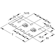 Niedax - Trennwandhalterung für Installationskanal Ls-Zugentl.Trennsteg LZTP 100 E3