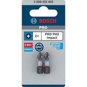 Bosch - Bit PRO Phillips Impact Bit, 2608522403 PH2, 25 mm, 2-tlg