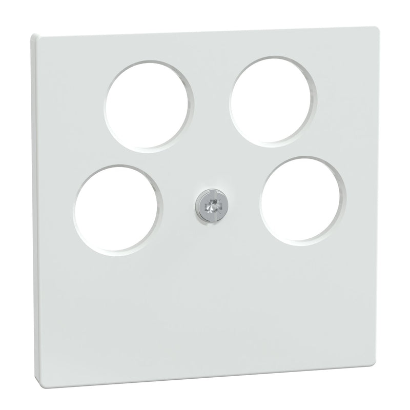 Merten - Einsatz/Abdeckung für Kommunikationstechnik Zentralplatte aws/gl 296525 f.Antenn.Dose 4Loch