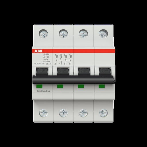 ABB Stotz S&J - Leitungsschutzschalter Sicherungsautomat S204M-Z1 10 kA, 1 A, 4P
