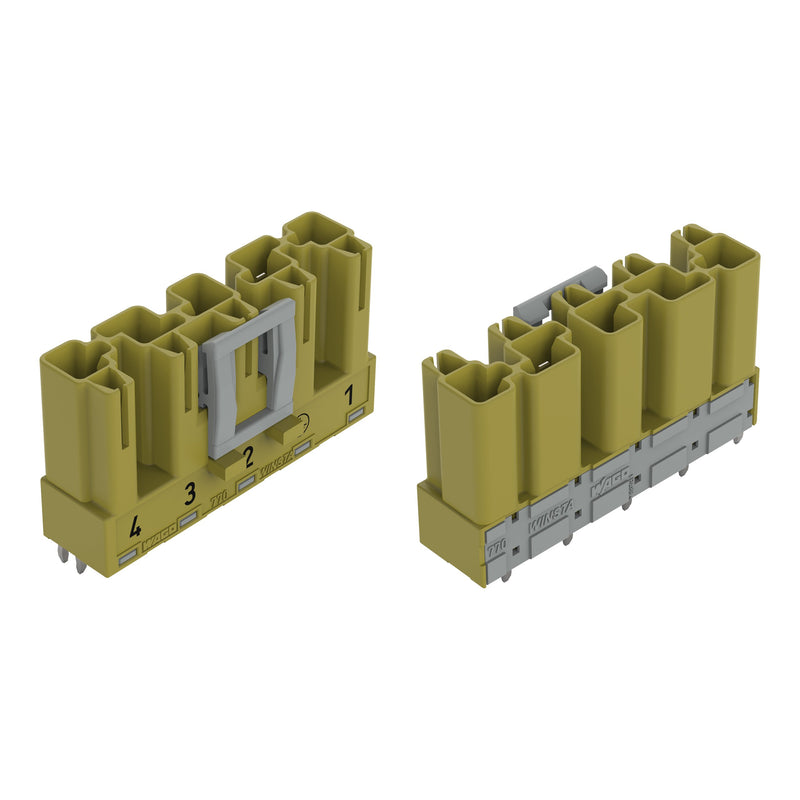 WAGO - Leiterplattensteckverbinder Stecker für Leiterplatten 770-875/073-000 5-polig,hellgrün − 50 Stück