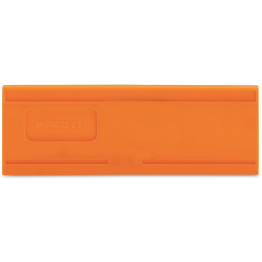 WAGO - Abschluss- und Zwischenplatte für Reihenklemme Trennwand 2mm 880-340 überstehend,orange − 25 Stück