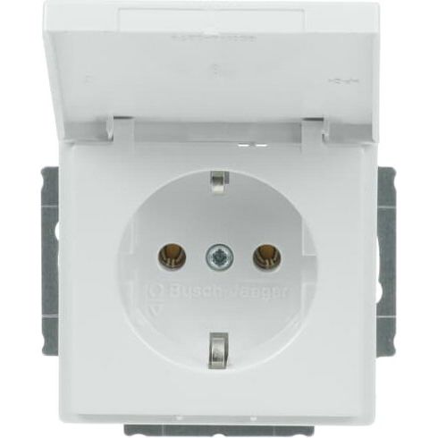 Busch-Jaeger - Steckdose Steckdosen-Einsatz dav/sws 20 EUK-84 2PA+E16Am.Klappdeck
