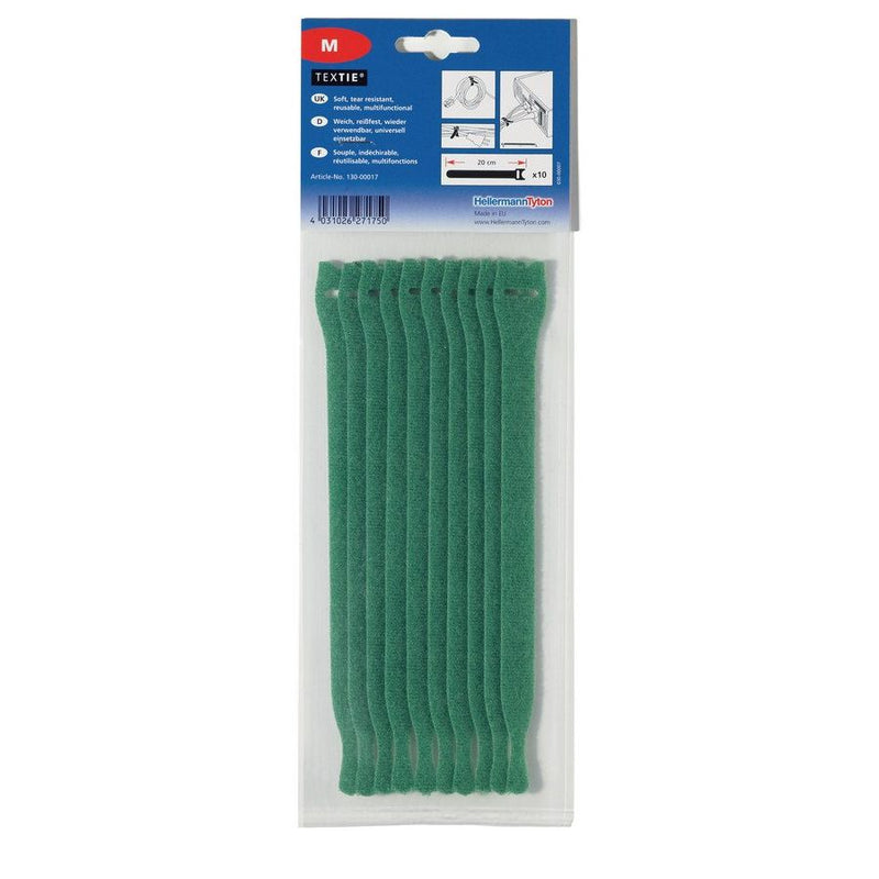 HellermannTyton - Kabelbinder Textie M GN (VE10) 200x12,5mm
