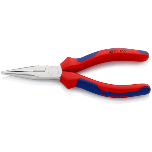 Knipex - Flachzange Flachrundzange 25 05 160 SB mit Schneide, 160mm