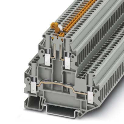 Phoenix Contact - Trenn- und Messtrenn-Reihenklemme Messertrennklemme UTTB 2,5-MT-P/P 0,14-4qmm, B5,2mm gr − 50 Stück
