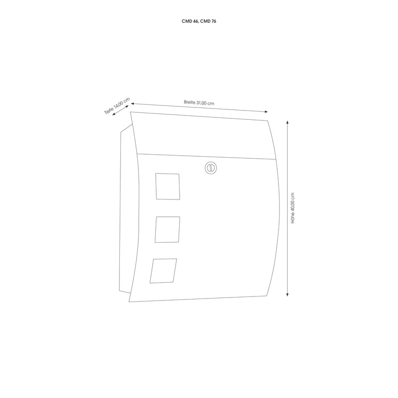 CMD Creativ - Briefkasten 76 anthrazit