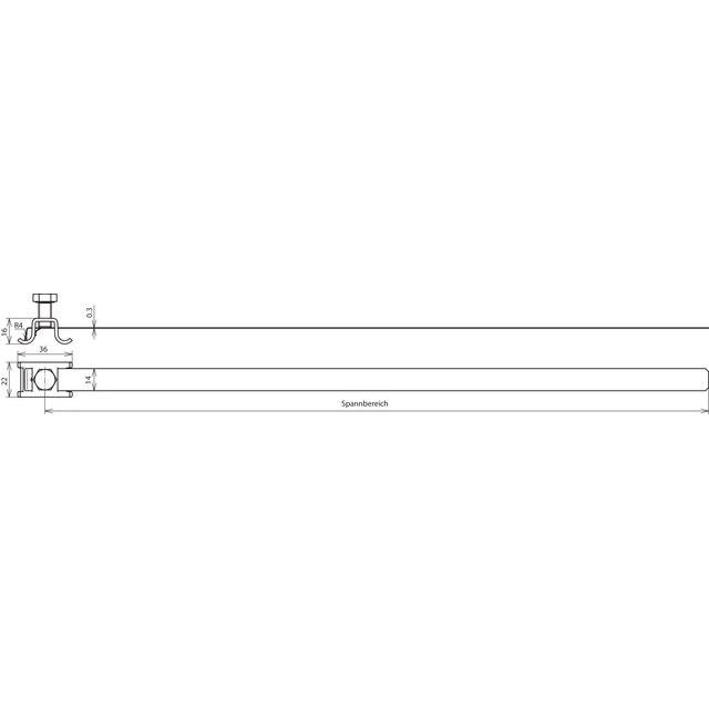 DEHN - Leitungshalter für Blitzschutz Leitungshalter LH6.8SB50.120SPSM8V2 f. Rd 6-8mm NIRO