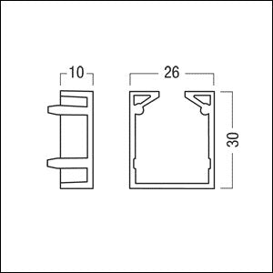 Zumtobel Group - Mechanisches Zubehör/Ersatzteile für Leuchten Abschlussplatte Silber SUP2 TRACK #22169699