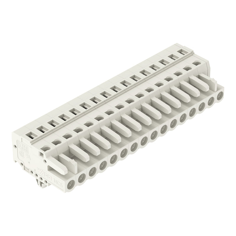 WAGO - Kabelsteckverbinder für Leiterplattensteckverbinder 1-Leiter-Federleiste 721-116/008-000 CAGECLAMP 2,5mm²,lgr − 25 Stück