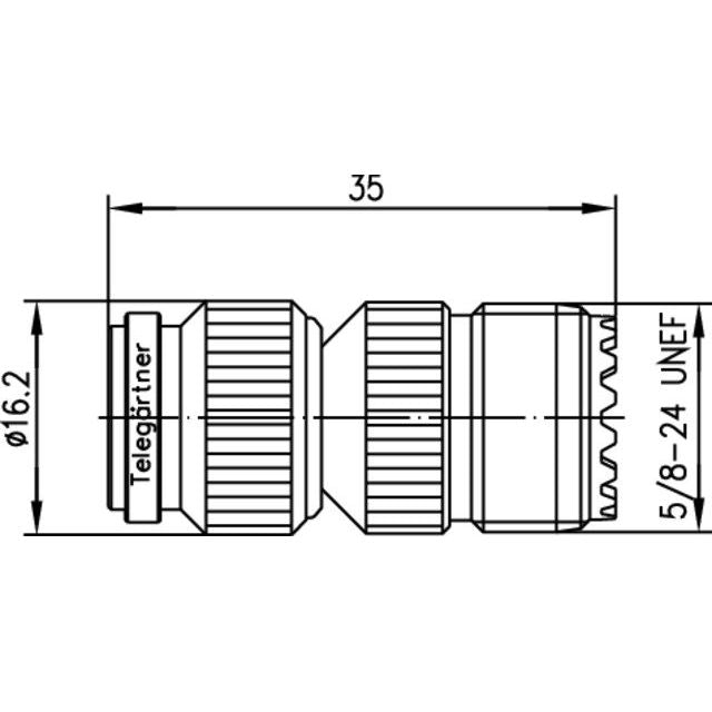 Telegärtner - Koax-Kupplung Adapter TNC-UHF (M-F) 100023859 − 5 Stück