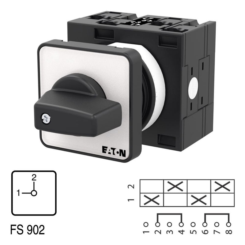 Eaton - Steuerschalter Umschalter T3 32A Einbau T3-2-15442/E rastend o. 0-Stell