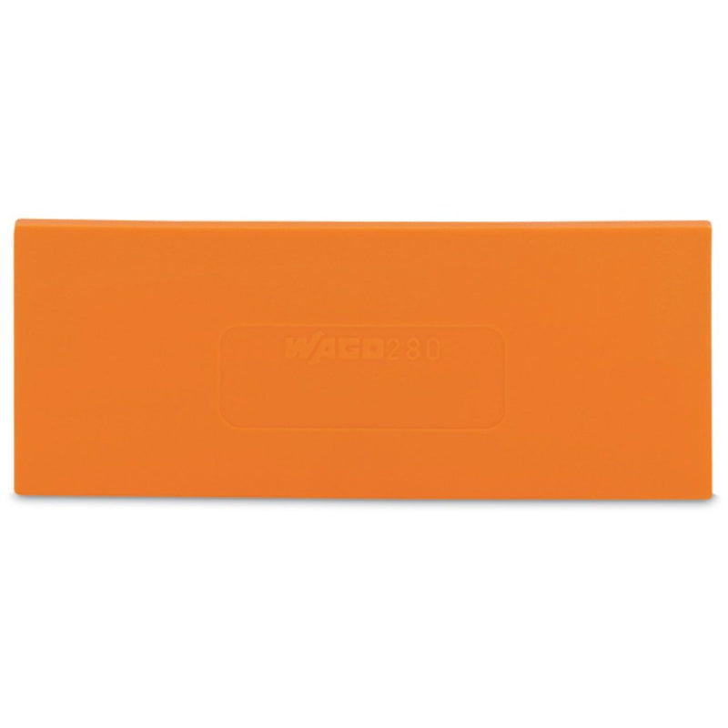 WAGO - Abschluss- und Zwischenplatte für Reihenklemme Trennwand 280-346 orange − 100 Stück