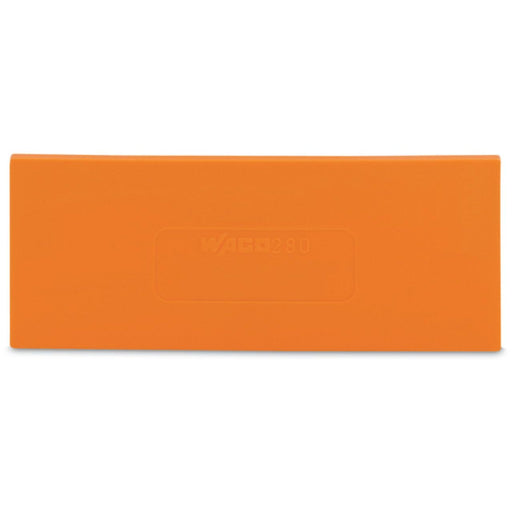 WAGO - Abschluss- und Zwischenplatte für Reihenklemme Trennwand 280-346 orange − 100 Stück