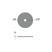 Brumberg Leuchten - Mechanisches Zubehör/Ersatzteile für Leuchten Akustikpaneel D895mm 85210442 Aus. D152mm, grey