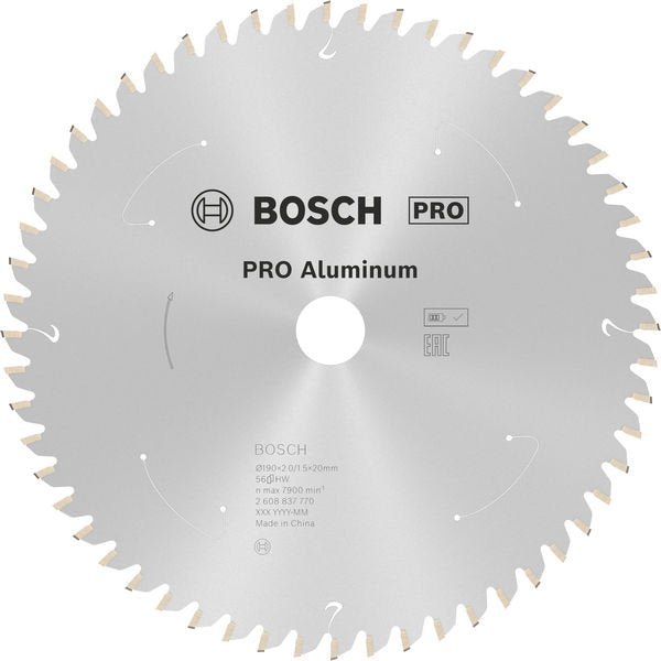 Bosch - Kreissägeblatt PRO Aluminium cordless 2608837770 Kreissägeblatt 190 x