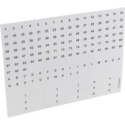 Legrand - Klemmenmarkierung Blatt m.Zahlen 1-99 Legrand 004969 − 10 Stück