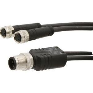 Ipf Electronic - Passiver Sensor-/Aktor-Verteiler (mit Leitung) Verteiler, 60V, 2x M8 VK000055 4polig M12 4polig 4A
