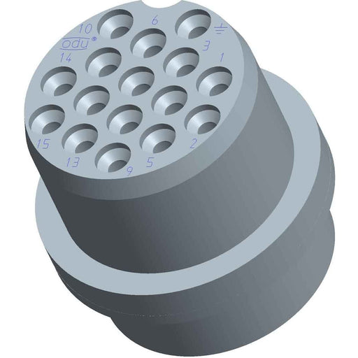 ODU - Kontakt für Industriesteckverbinder Buchsen-Iso-Kontakt 208.702.004.016.000 16-Pol. Crimp Gr.II