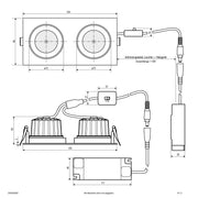 EVN Lichttechnik - Downlight/Strahler/Flutlicht LED-Deckenleuchte DR54200925 schwenkbar