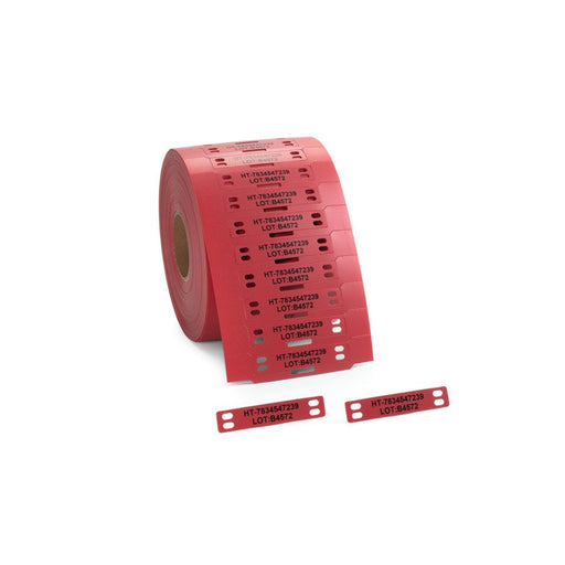 HellermannTyton - Kabelmarkierungssystem Kennzeichnungsschilder 556-80512(1000) 12x60mm rot 1000/Rol − 1000 Stück