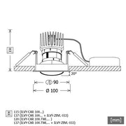 LTS Licht&Leuchten - Downlight/Strahler/Flutlicht LED-Einbaustrahler ILVY-CAR100 #658464 TW, DALI, ws