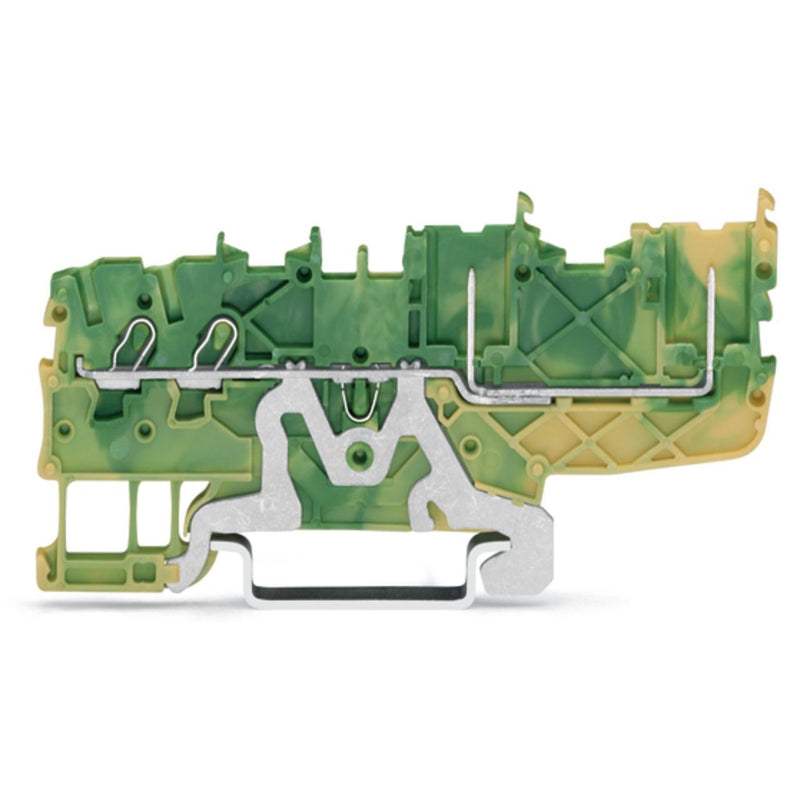 WAGO - Schutzleiter-Reihenklemme 2-Leiter/2-Pin-PE-Basiskl. 2020-1407 CAGE CLAMP,gn-ge − 50 Stück