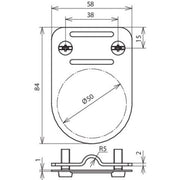 DEHN - Zubehör/Ersatzteile für Erdung und Blitzschutz Träger TS 7.10 FL30 PP V2A f. VDB-Prüfplakette