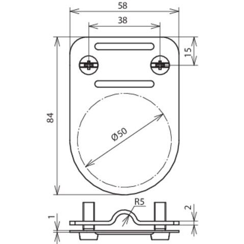 DEHN - Zubehör/Ersatzteile für Erdung und Blitzschutz Träger TS 7.10 FL30 PP V2A f. VDB-Prüfplakette