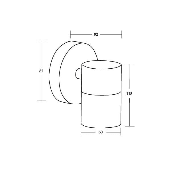 Brumberg Leuchten - Decken-/Wandleuchte LED-Wandleuchte GU10 65352100 graphit
