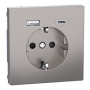 Merten - Steckdose Schuko Steckdose MEG2367-6050 mit USB Ladegerät
