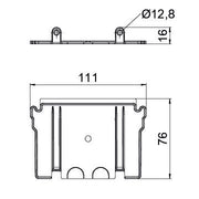 OBO Bettermann - Trennwand für Dose/Gehäuse Trennelement Abzweigkasten SB TR für Deckel mit Modul − 5 Stück