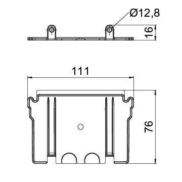 OBO Bettermann - Trennwand für Dose/Gehäuse Trennelement Abzweigkasten SB TR für Deckel mit Modul − 5 Stück