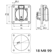 Bals Elektrotech - Schutzkontakt-Anbausteckdose Schutzkont.-Anbausteckdose 7112 16A 3p 250V IP68