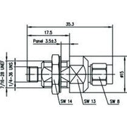 Telegärtner - Überspannungsableiter für Informations-/MSR-Technik R-SMA-Überspann.ableiter 100024837 Rev.AU(F/Rev-M/Rev)