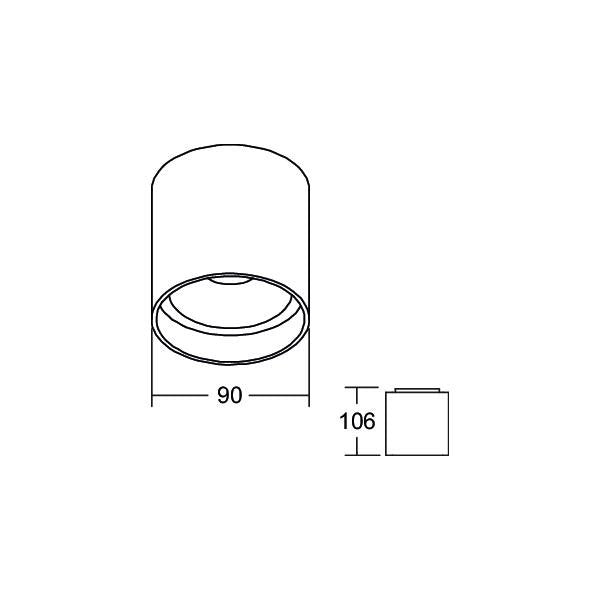 Brumberg Leuchten - Decken-/Wandleuchte LED-Anbaudownlight 230V 12125173