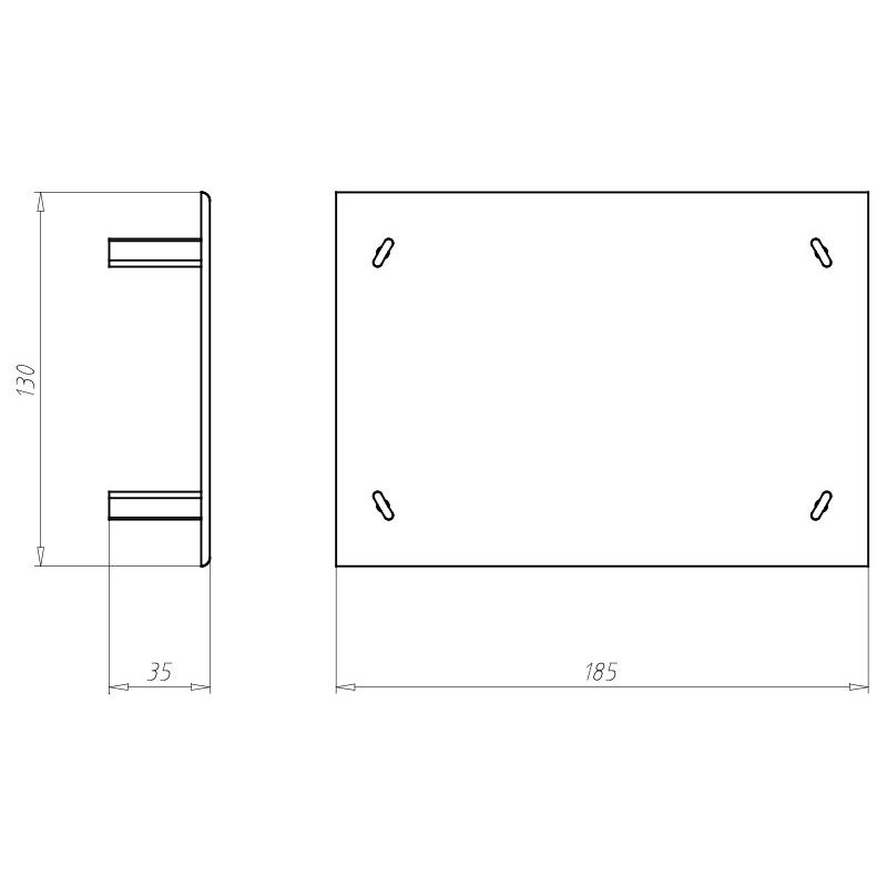 Kaiser - Deckel für Dose/Gehäuse für Montage in der Wand/Decke Abschluss-Schraubdeckel 9911.02 185x150x3,5mm