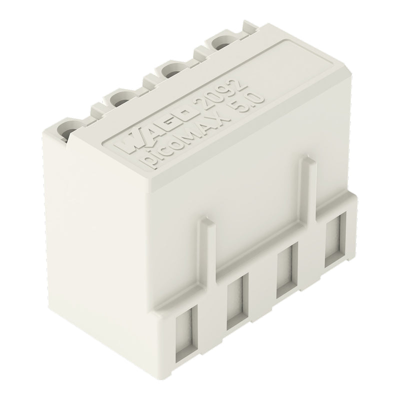 WAGO - Leiterplattensteckverbinder THR-Federleiste gerade 2092-1304/200-000 5mm,lichtgrau − 200 Stück