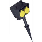 Bachmann - Mehrfachsteckdose Gartensteckdose 394.182 2,00m sw