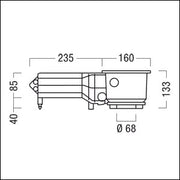 Zumtobel Group - Mechanisches Zubehör/Ersatzteile für Leuchten Betoneingießgehäuse MICROS2R68 #22171584