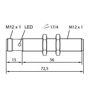 Turck - Ultraschall Taster Ultraschallsensor RU40U-M12-LU8X2H1141 Reflexionstaster