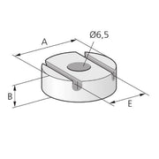 Pflitsch - Montageplatte für Kabeltragsystem Montagescheibe GK MS 2x3 D=20x6mm − 25 Stück