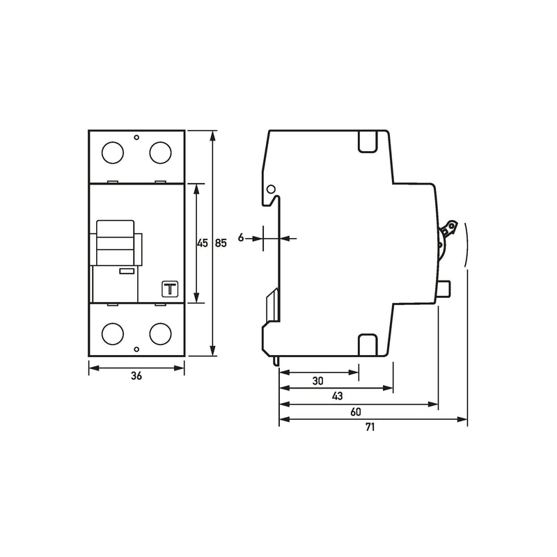 Doepke - Fehlerstrom-Schutzschalter FI-Schalter DFS2 016-2/0,30-A KV