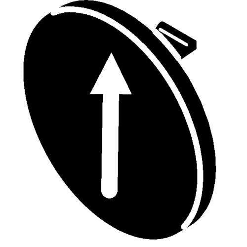 Stahl - Bezeichnungsschild für Befehlsgeräte Tastenschild 8602/3 227763 schwarz Pfeil 90 − 1 Stück by Stahl
